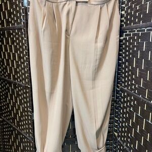 Express Women’s Light Beige Pleated Dress Pants